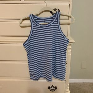 Everlane Blue Striped Tank Top